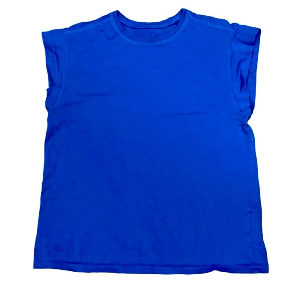 Everlane Royal Blue Cropped Muscle Tee in Essential Cotton Women’s size XS